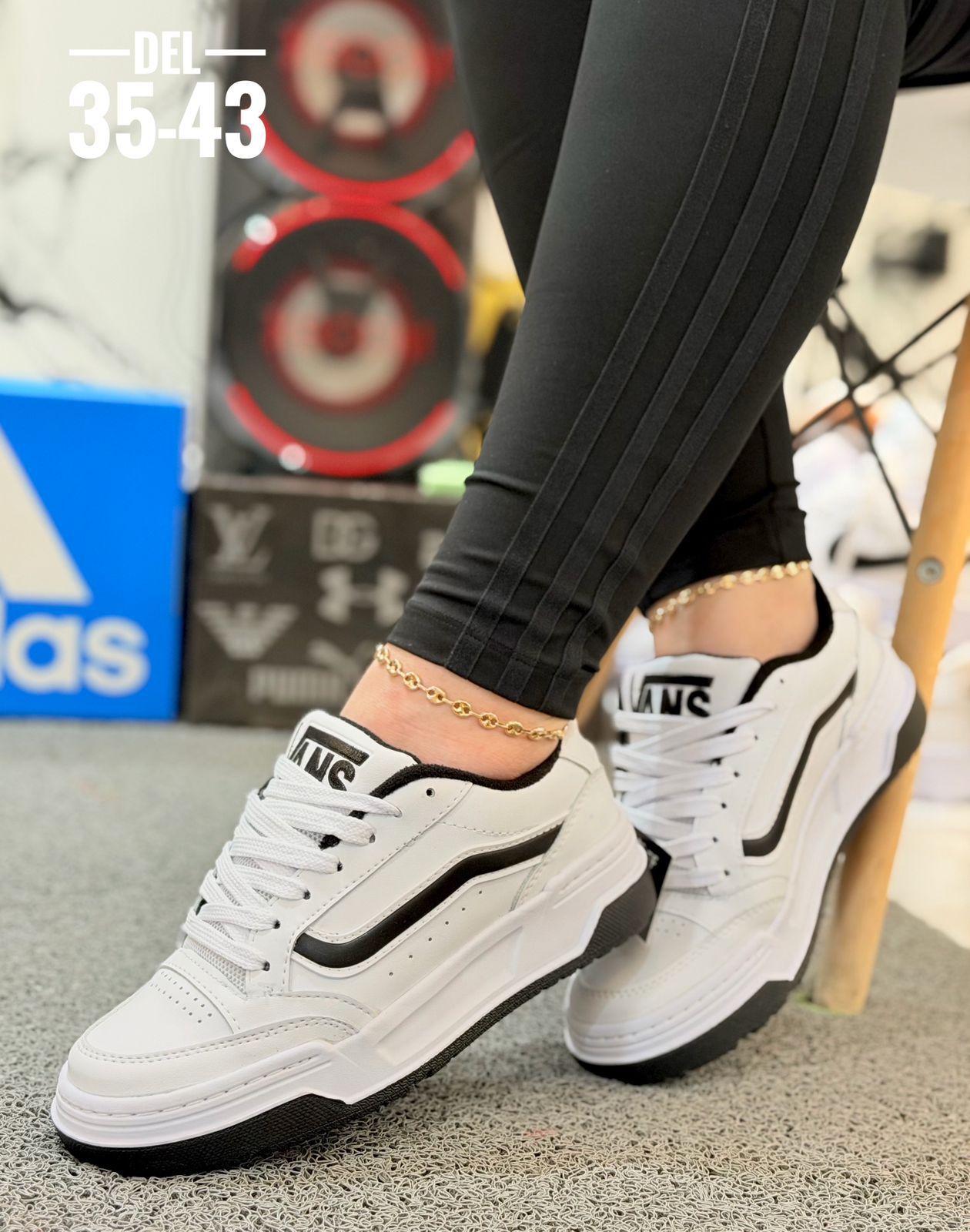 Tenis Vans Sb Blanco Negro